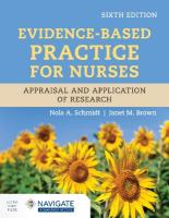 Evidence-Based Practice for Nurses: Appraisal and Application of Research 6th New edition