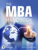 MBA Handbook, The: Academic and Professional Skills for Mastering Management 9th edition