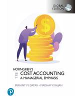 Horngren's Cost Accounting, Global Edition 17th edition