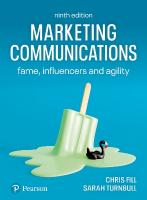 Marketing Communications 9th edition