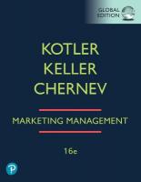 Marketing Management, Global Edition 16th edition