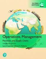 Operations Management: Processes and Supply Chains, Global Edition 13th edition