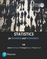 Statistics for Business & Economics, Global Edition 14th edition