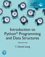 Introduction to Python Programming and Data Structures, Global Edition 3rd edition