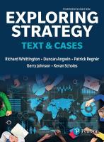 Exploring Strategy, Text & Cases 13th edition