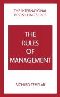 Rules of Management: A definitive code for managerial success 5th edition