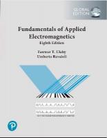 Fundamentals of Applied Electromagnetics 8th edition