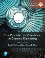 Basic Principles and Calculations in Chemical Engineering 9th edition