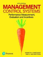 Management Control Systems 5th edition