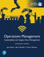 Operations Management: Sustainability and Supply Chain Management, Global  Edition 14th edition