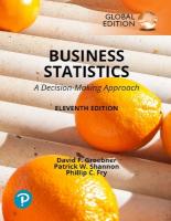 Business Statistics: A Decision Making Approach, Global Edition 11th edition