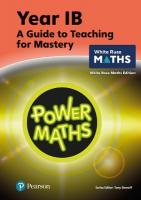 Power Maths Teaching Guide 1B - White Rose Maths edition 2nd edition