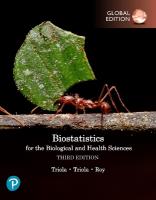 Biostatistics for the Biological and Health Sciences, Global Edition 3rd edition