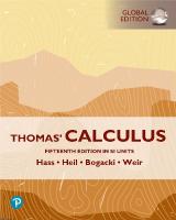 Thomas' Calculus, SI Units 15th edition
