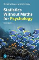 Statistics Without Maths for Psychology 9th edition
