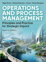 Operations and Process Management 7th edition