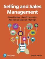 Selling and Sales Management 12th edition
