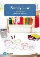 Family Law, Longman Law series 12th edition