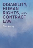 Disability, Human Rights, and Contract Law