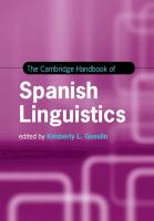 Cambridge Handbook of Spanish Linguistics