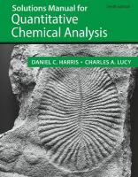 Student Solutions Manual for the 10th Edition of Harris Quantitative  Chemical Analysis 10th ed. 2020