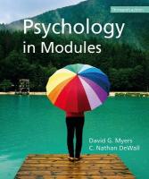 Psychology in Modules 13rd ed. 2021