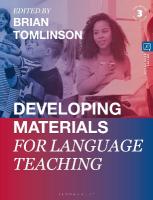 Developing Materials for Language Teaching 3rd edition