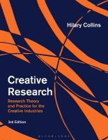 Creative Research: Research Theory and Practice for the Creative Industries 3rd edition