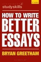 How to Write Better Essays 5th edition