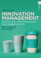 Innovation Management 4th edition
