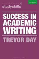 Success in Academic Writing 3rd edition