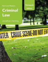 Criminal Law 13th edition