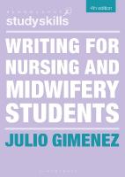 Writing for Nursing and Midwifery Students 4th edition