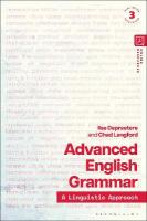 Advanced English Grammar: A Linguistic Approach 3rd edition