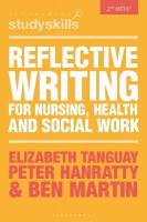 Reflective Writing for Nursing, Health and Social Work 2nd edition