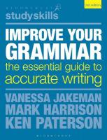Improve Your Grammar: The Essential Guide to Accurate Writing 3rd edition