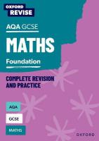 Oxford Revise: AQA GCSE Mathematics: Foundation Complete Revision and Practice 1