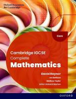 Cambridge IGCSE Complete Mathematics Core: Student Book Sixth Edition 6th Revised edition