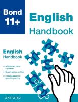 Bond 11plus English Handbook (for GL Assessment & other 11 plus exams)