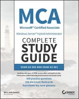 MCA Windows Server Hybrid Administrator Complete Study Guide with 400  Practice Test Questions: Exam AZ-800 and Exam AZ-801
