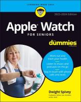 Apple Watch For Seniors For Dummies 2023-2024 Edition
