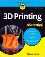 3D Printing For Dummies 3rd edition