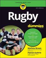 Rugby For Dummies 4th edition