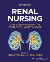 Renal Nursing: Care and Management of People with Kidney Disease 6th edition