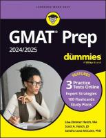 GMAT Prep 2024/2025 For Dummies (GMAT Focus Edition): Book plus 3 Practice  Tests plus 100 Flashcards Online 11th edition