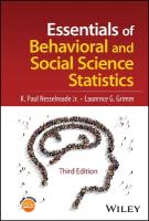 Essentials of Behavioral and Social Science Statistics 3rd edition