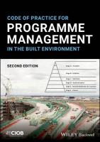 Code of Practice for Programme Management in the Built Environment 2nd edition