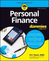 Personal Finance For Dummies 10th edition