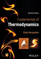 Fundamentals of Thermodynamics 11th edition