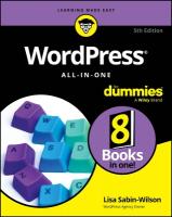 WordPress All-in-One For Dummies 5th edition